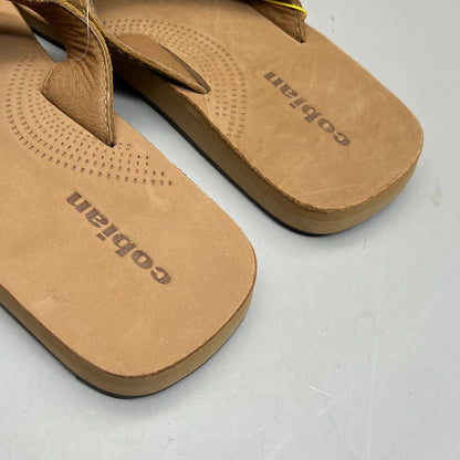 COBIAN Lazo Premium Leather Sandals Men's Sz 10 EU 43 Tan LZO-24-230-10