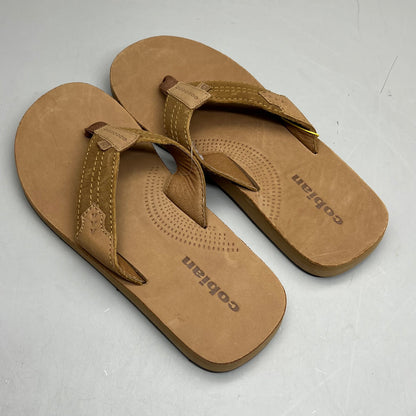 COBIAN Lazo Premium Leather Sandals Men's Sz 10 EU 43 Tan LZO-24-230-10