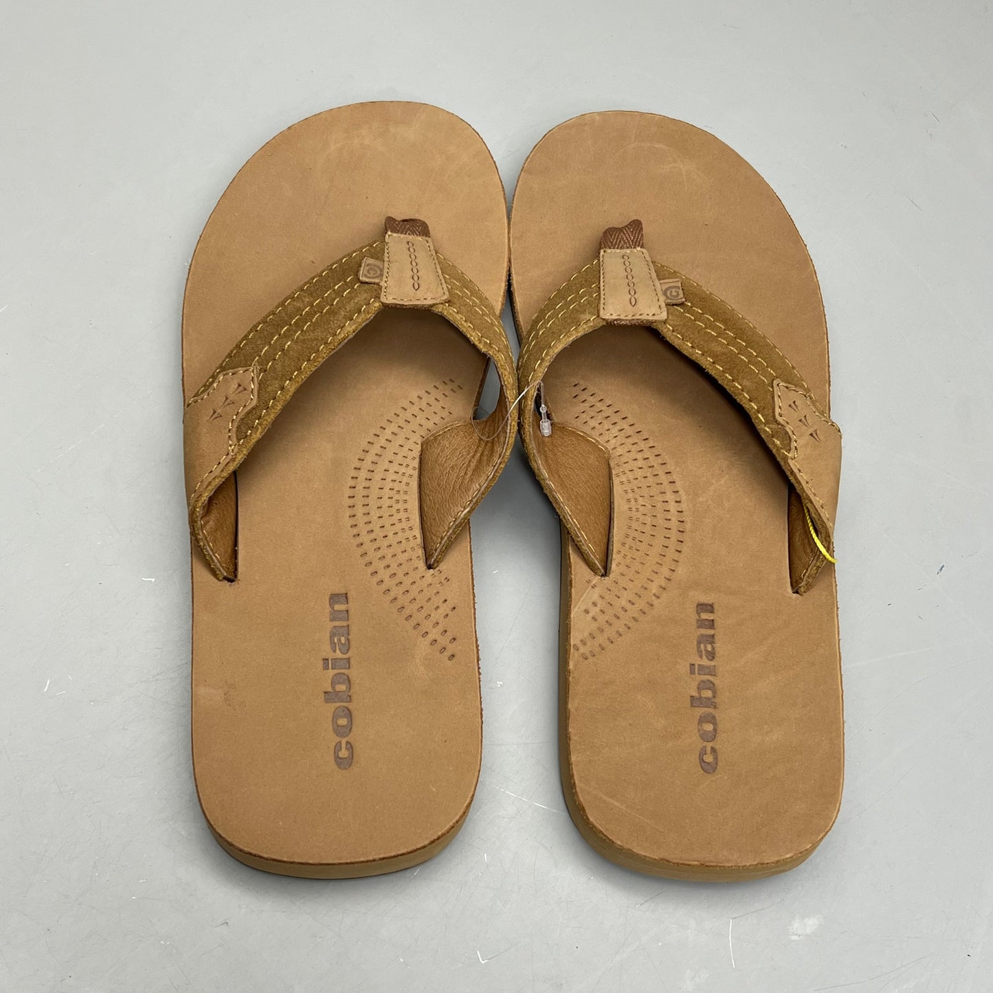 COBIAN Lazo Premium Leather Sandals Men's Sz 10 EU 43 Tan LZO-24-230-10
