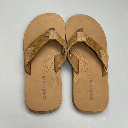 COBIAN Lazo Premium Leather Sandals Men's Sz 10 EU 43 Tan LZO-24-230-10